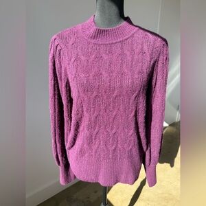 Express Women's Plum Cable Knit Sweater
